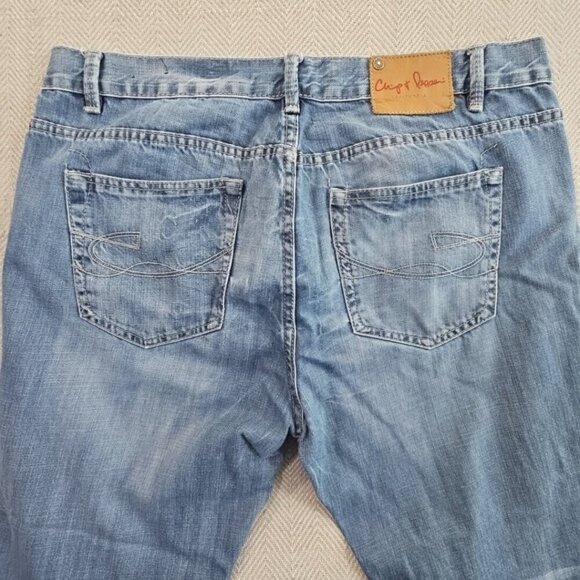 Chip & Pepper Ike Jeans Men 38x32  Relaxed Straight Whiskered Denim Pants EUC - Picture 11 of 16